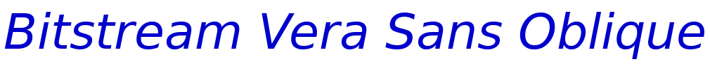 Bitstream Vera Sans Oblique 字体